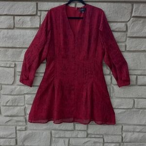 Banana Republic Elegant Red V-Neck Dress Size 16